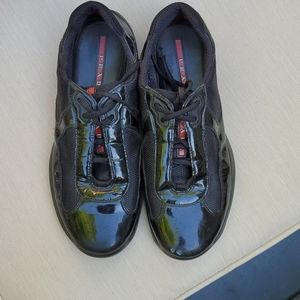 Men's patent leather Prada shoes size 10